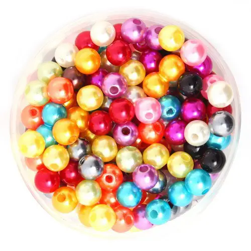perles de couleurs mélangées de 6 mm