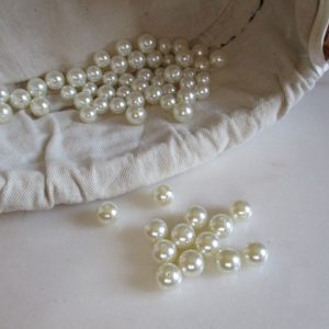 perles blanches 8 mm