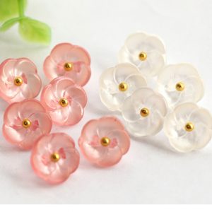boutons fleurs rose 11 mm